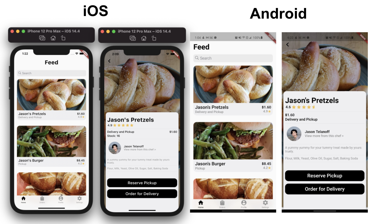Cofu UI, available on iOS and Android.